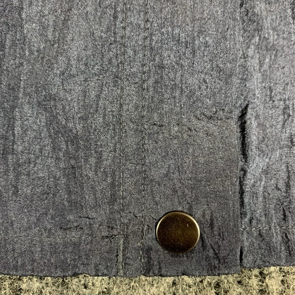 Athleta Top Womens Medium Gray Snap Button Up Long Sleeve Oversized Shacket New - Picture 9 of 13